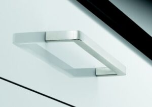 Matt Brushed Stainless Steel Square D Handle - Image 2