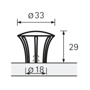 Knob Eburaco, H 29mm, Antique Pewter Effect - Image 2