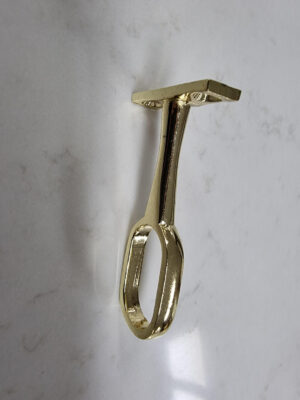 Wardrobe Rail Support, Gold OVA Mid Rail Support 30 x 15mm - Image 2