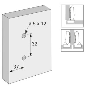 Cross Mounting Plate with Direct Height Adjustment, Nickel Plated - Image 2
