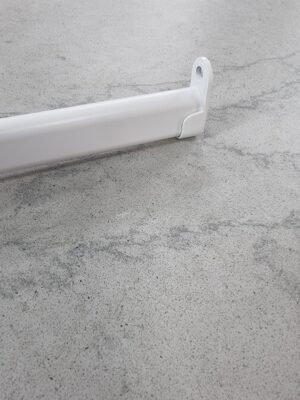 White Wardrobe Rail End Brackets for Oval Hanging Rail 20mm - Image 3