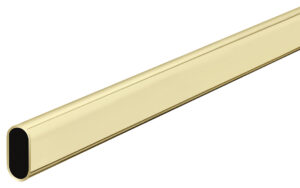 Oval Wardrobe Rail for Clothes, Steel Brass Plated