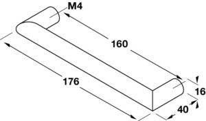 Matt Brushed, Bar Handle - Hole spacing 160 mm - Image 4