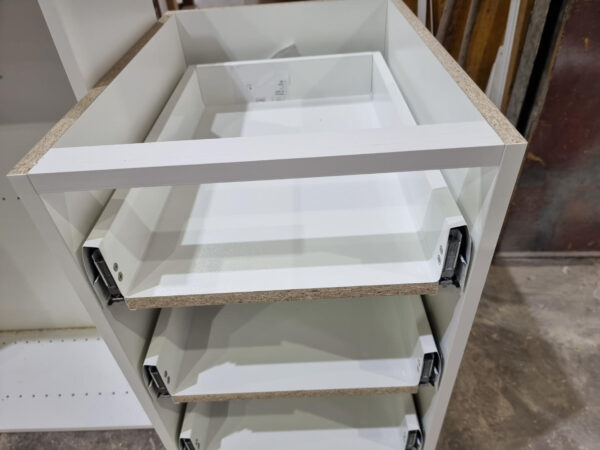 White Timber Wrap Rail Cabinet Support