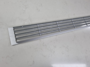 Aluminium Vent Grill For Fridge, 570mm X 61mm, Aluminium - Image 3