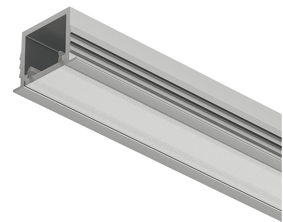 Recessed Aluminium Silver Profile for LED Strip Lights - 2500mm