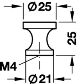 Brass Door Knob, Polished Chrome or Matt Nickel Plated - Image 3