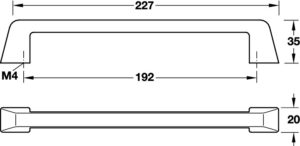 Luxe Nickel-Plated Furniture Handle Hole 192mm - Image 4