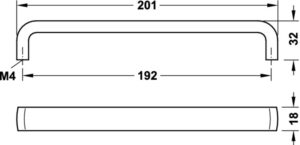 Brushed And Polished Finish Furniture Handle - Image 3