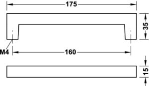 Square, Iron Used Look - D Handles - Image 2