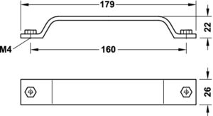 Iron Coloured, Antique D Handles - Image 3