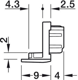 End Cap for Hafele LOOX 5 Black Profile - Image 2