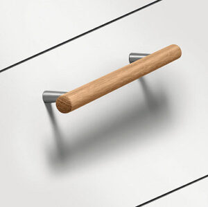 T Bar Oak Wooden Handle with Metal Base - Image 2