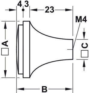 Square Knob for Drawer, Kitchen Cabinet & Bathroom Furniture - Image 3