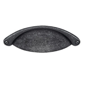 Antique Cup Pull Handle, Brass, Iron Finish - Image 4