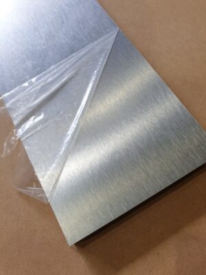Stuck on board Brushed Aluminium Kickboard Laminate Height 150mm - Image 5