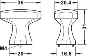 Cabinet Knob for Kitchen Furniture, Drawer & Vanity Cabinet - Image 4