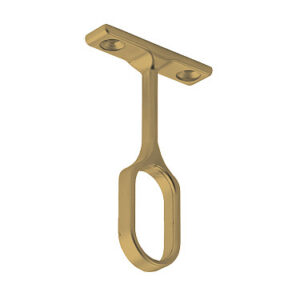 Centre Pillar For Oval Wardrobe Tube, Brushed Dark Brass