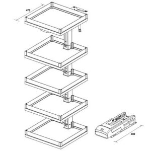 Convoy Premio Pull-Out Pantry Unit For Kitchen - Image 5