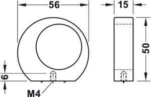 Round Knob with Hole for Kitchen, Vanity & Cupboard Furniture - Image 4