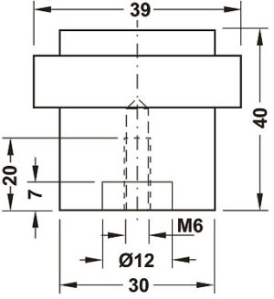Floor Mounted Door Stop, Stainless Steel Matt - Image 2