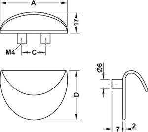 Gold Coloured Cup Handle for Kitchen & Furniture - Image 2