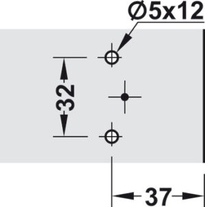 Hafele Soft Close Hinge BLUM Drilling Pattern 110° Degree - Image 6