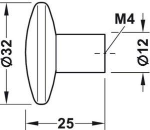 Black Stained Wood Knob for Drawer, Kitchen & Vanity Furniture - Image 2