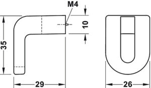 Kitchen Cabinet Knob, U shape L shape Knob for Vanity, Laundry - Image 5