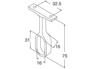 2 X End Pillar For Oval Wardrobe Tube, Matt White - Image 2
