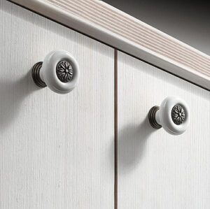 Porcelain Knob for Cabinet Doors, Victorian Style - Image 3