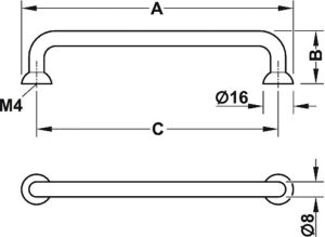 Timeless C Shape Handle Premium Collection Handle - Image 2