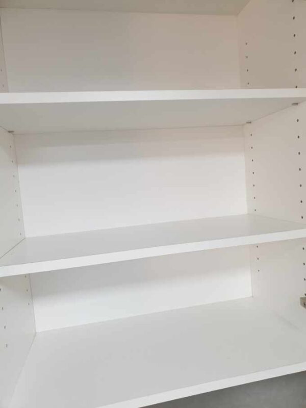 Custom made white melamine shelf 16mm 1 x edge