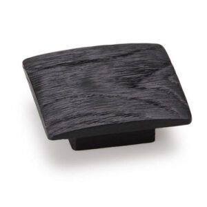 Momo Balto Square Timber Knob 60mm In Black Woodgrain