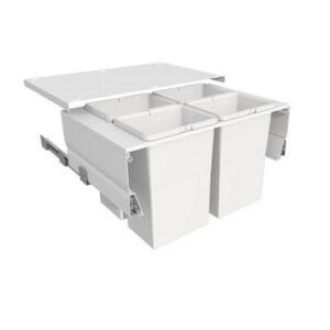 Tanova Designer Waste Bin System 800mm 4 X 24L, White - Image 2