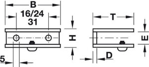 Glass Shelf Bracket Round, 2 x Shelf Support with Tightening Clamps - Image 3