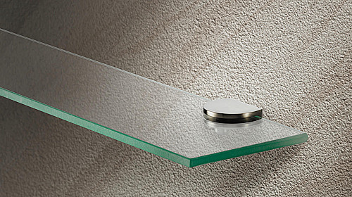 Glass Shelf Bracket Round, 2 x Shelf Support with Tightening Clamps
