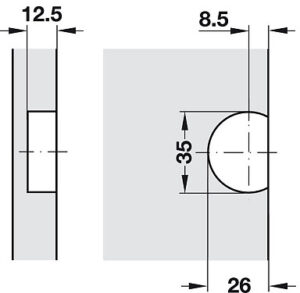 Flap Hinge 90 Degree 3D Adjustable, for Wooden Flaps - Image 3