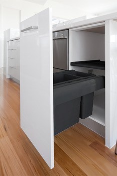 One2Five Integrated Kitchen Bin, 500mm with 2 x 32lt