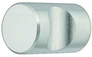 Stainless Steel Door Knob, Cylindrical - Recessed Grip