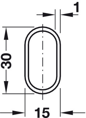 Oval Wardrobe Rail for Clothes, Steel Brass Plated