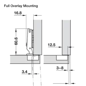 Hafele 94° Mini Series 400 Hinges - Image 2
