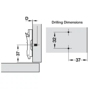 Hafele Cruciform Mounting Plate (SM) - Image 2