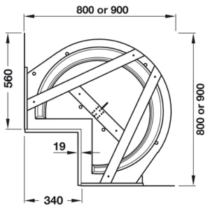 Hafele Mondo 2 revolving Corner unit - Image 2