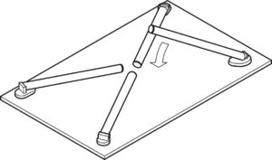 Hafele Foldable Cylindrical Table Leg - Image 4