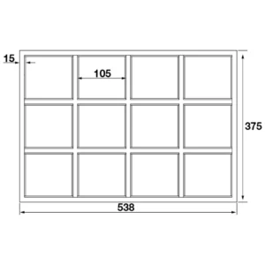 Wardrobe Drawer Inserts With 12 Compartments - Image 2