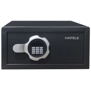 Black Hotel Safe with Silver Handle - Image 1