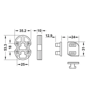 DressCode Adapter for Customised Wooden Panel, White - Image 3