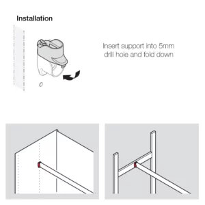 DressCode Oval Rail End Support, Nickel Plated - Image 3