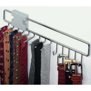 Extending Tie And Belt Rack, Steel, Plastic - Image 1